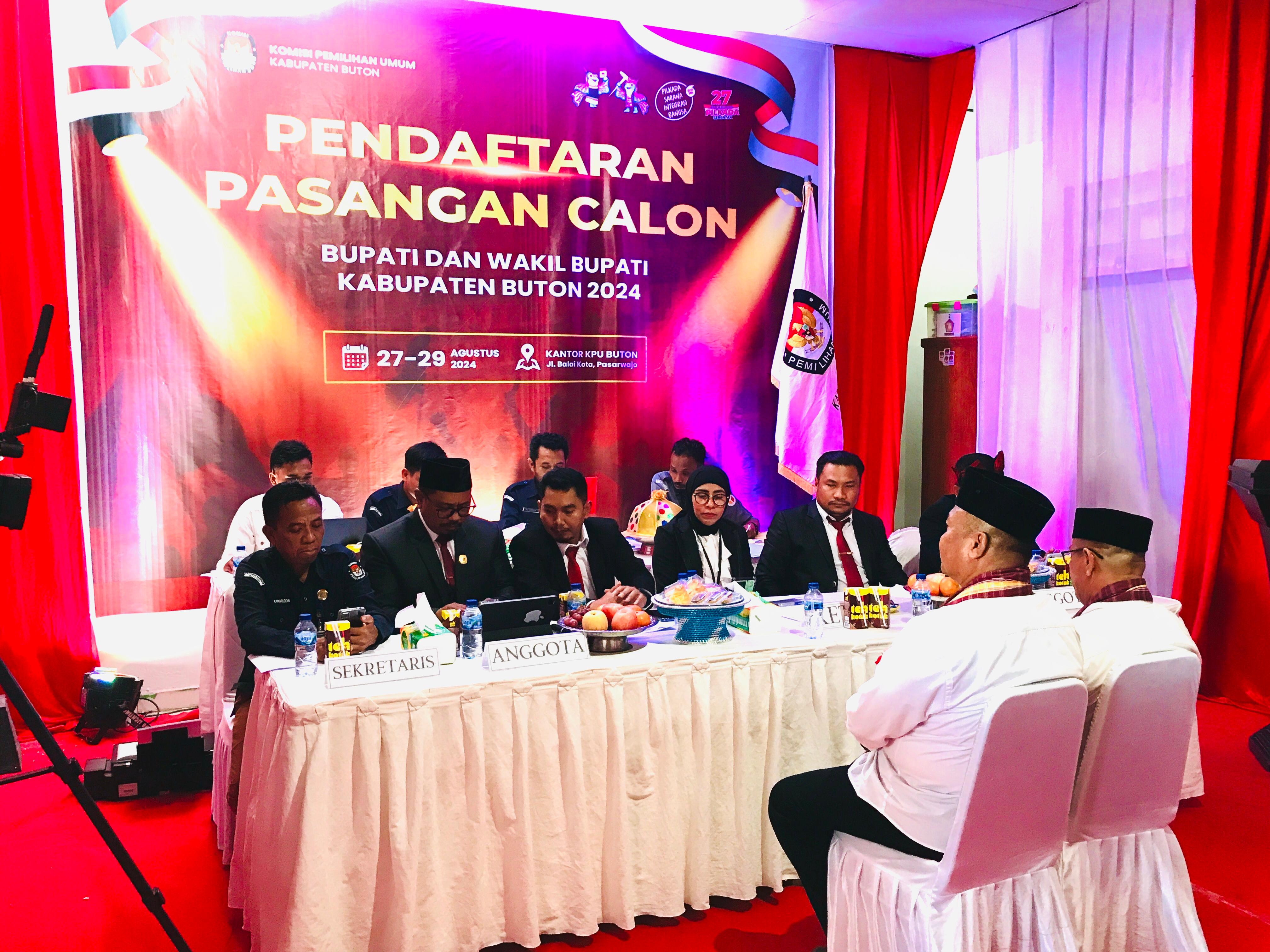 Pendaftaran Bakal Pasangan Calon Bupati dan Wakil Bupati Buton 2024